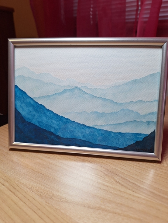 Laura Rath, Artist Other - "Arctic Frost" Hand-painted watercolor painting